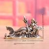Vintage Brass Mermaid Statue Greek Ocean Goddess Collectible Sculpture Retro Antique Style for Nautical Theme Decor