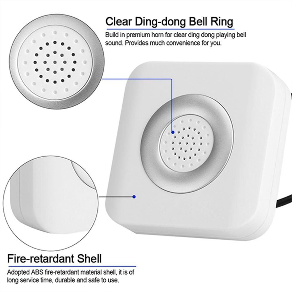 DC 12V Wired Doorbell Chime 4-Wire Connection Door Access Control System Modern Door Bell Home