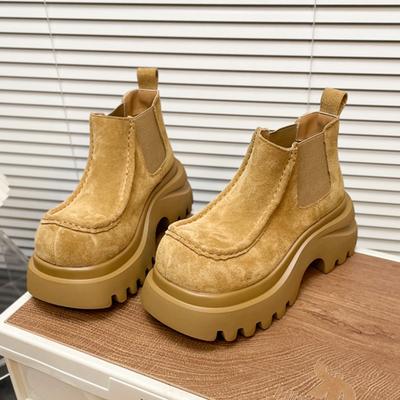 Fashion Flats Platform Women Ankle Boots Casual Suede Winter Sport Shoes Fashion Dress New Boots 2025 Designer Goth Femme Chelsea Boots