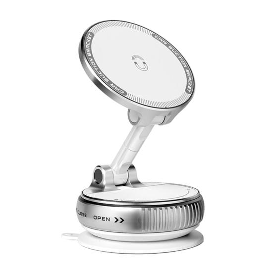 Magnetic Car Phone Holder Black Vacuum Suction Mount 360 Degrees Rotatable & Strong белый