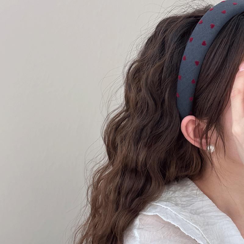 New Love Headbands For Woman Girl Sweet Elegant Hair Hoop Heart Shape Sponge Thickened Hair Band Female Fashion Hair Accessories