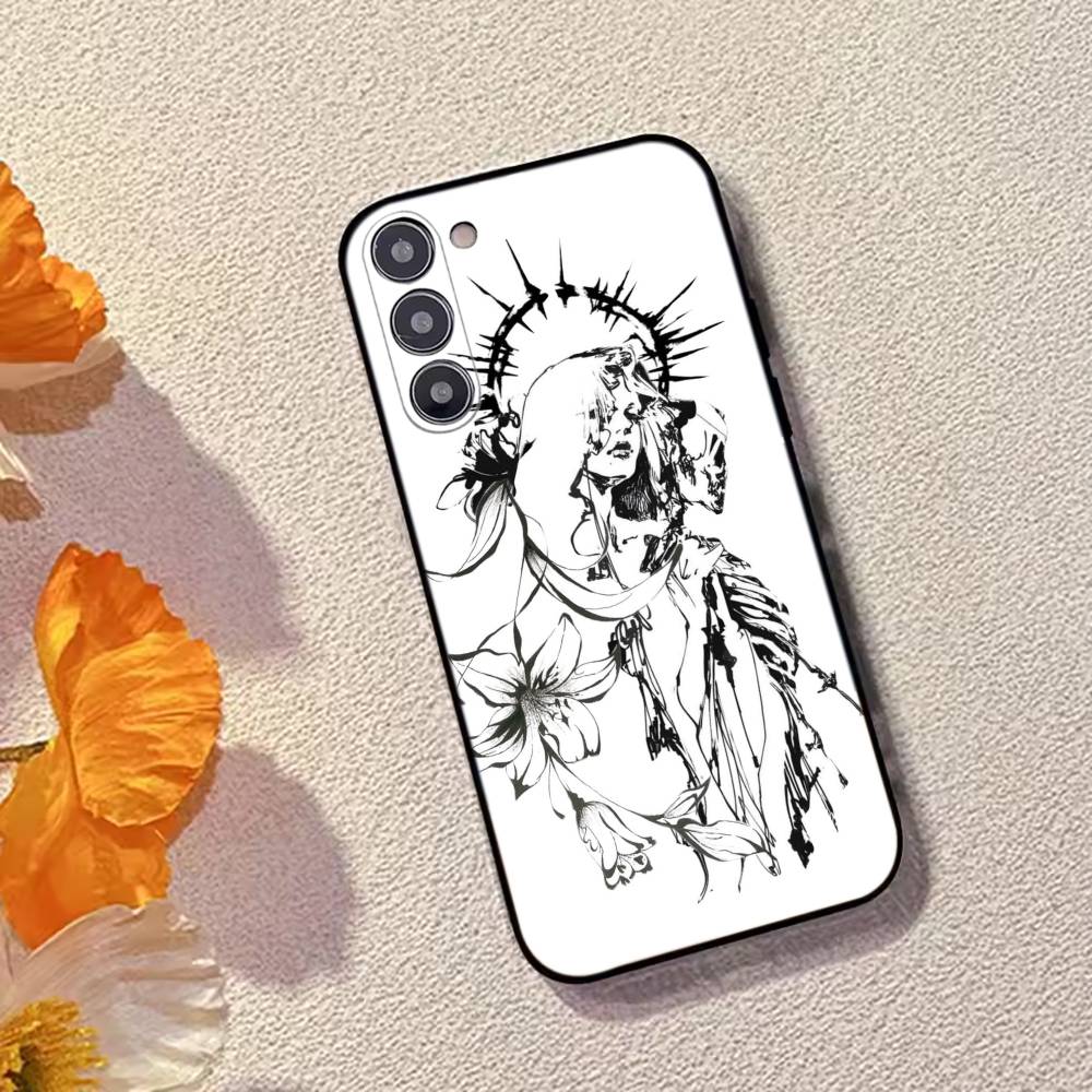 Middle Ages Retro Angel Phone Case For Samsung Galaxy A73,A72,A71,A70,A53,A52,A51,Others Soft Black Cover