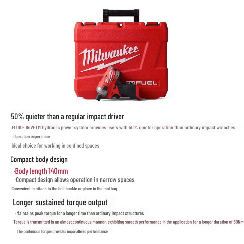 Milwaukee M12 FQID Hydraulic Impact Driver CN Plug (adapter Included)