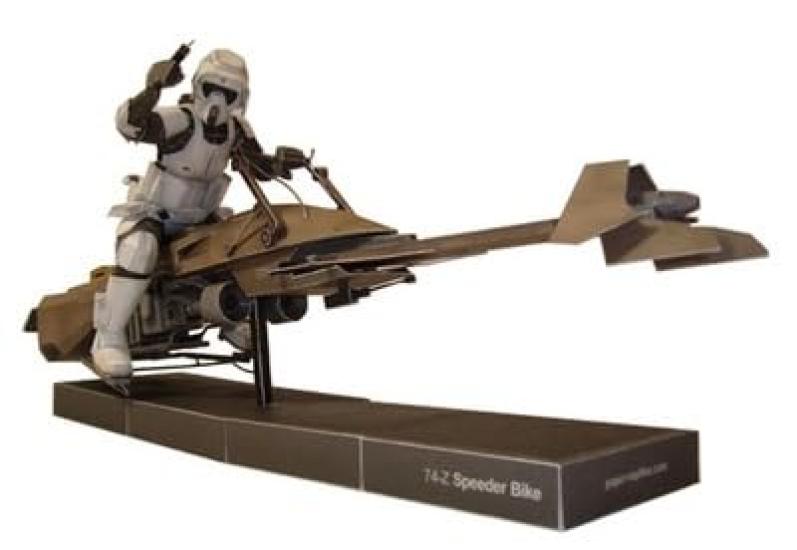 

3D Assembly Model Paper Craft Star Wars Speeder (74-Z Bike)