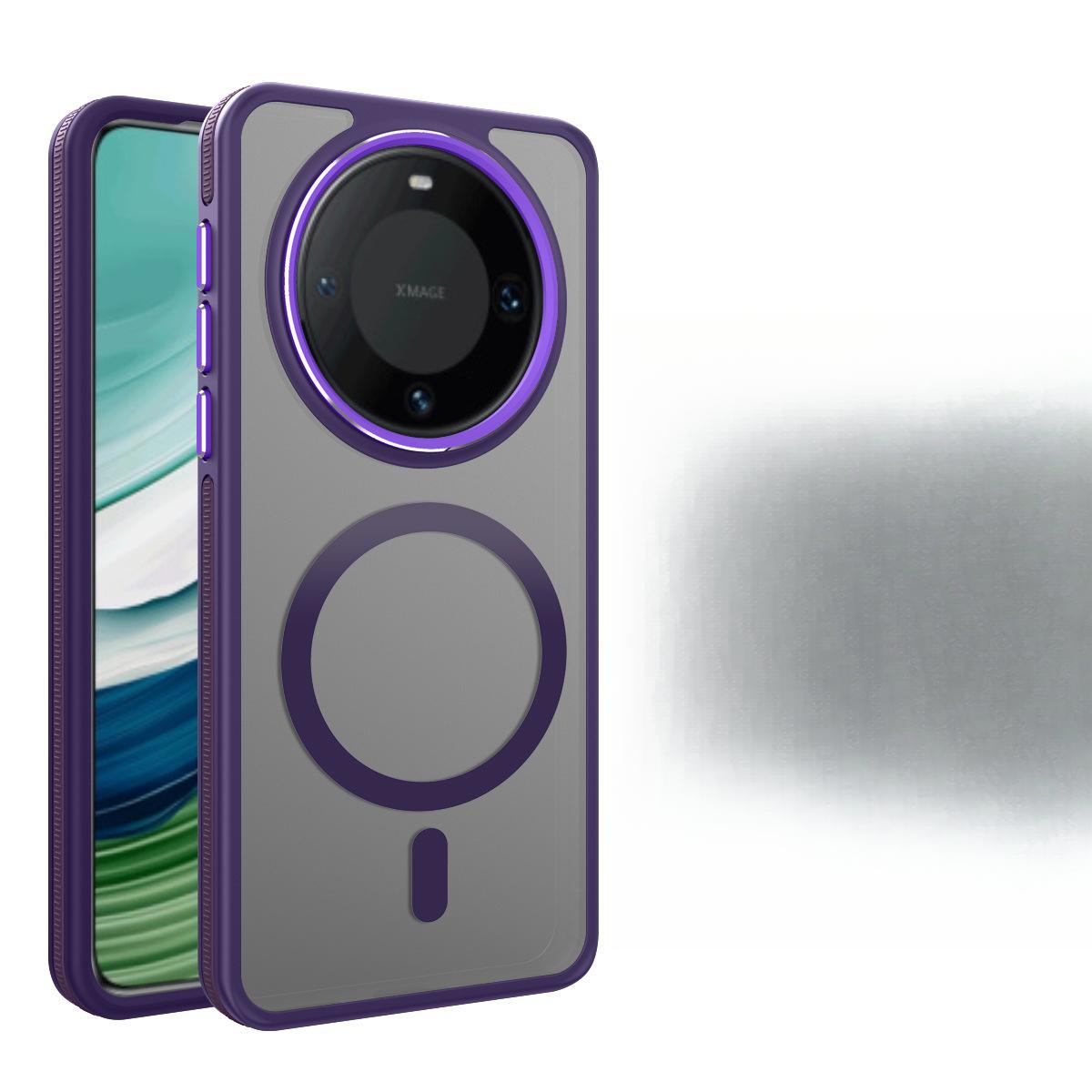 

Матовый чехол для телефона Huawei Mate60pro, HUAWEI Всесторонний противоударный M60 Магнитный простой мужской и женский чехол Huawei Mate 60