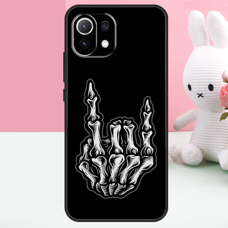 

Skeleton Middle Finger Case For Xiaomi 15T 13T 14T 17 Pro Max 15 14 Ultra POCO X7 Pro X5 X6 F5 F6 F7 F8 Ultra Funda POCO F8 Ultra