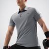 Li-Ning Fitness Series Solid Color Moisture-Wicking Quick-Dry Short-Sleeve Polo Shirt Men Tops Shadow-Gray APLU119-4