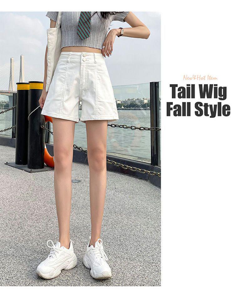 High-Waisted Elastic Denim Shorts for Women - Summer Slimming, Plus Size, Loose Wide-Leg, A-Line Style
