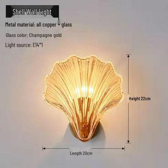 Italian Glass Wall Light for Master Bedroom, Bedside, Stairway, or Living Room Aisle.