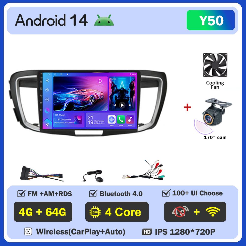 Car Multimedia Player For HondaAccord 9 2.4L 2.0L 2012-2018 Stereo Head Unit Car Radio Wireless Android Autoradio Touch Screen