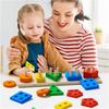 Montessori Wooden Toys Color Shape Matching Puzzle Game Colorful Beaded Color Cognition Early Educational Toys Gift for Children