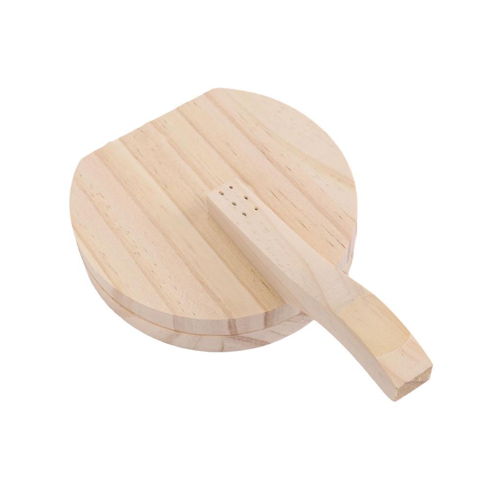 Wooden Tortilla Press Ergonomic Handle Wooden Tortilla Maker for Homemade Roti Chapati Burritos Pizza