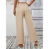 Summer New Women's Casual Drawstring Flowing Trousers Wide Leg Pants with Pockets