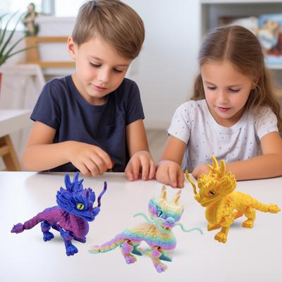 3D-gedrucktes Kirin-Ornament Flexibles artikuliertes Qilin-Modell mit beweglichen Gelenken Kleines Kirin-Fidget-Spielzeug für Heim-Büro-Schreibtisch-Dekoration