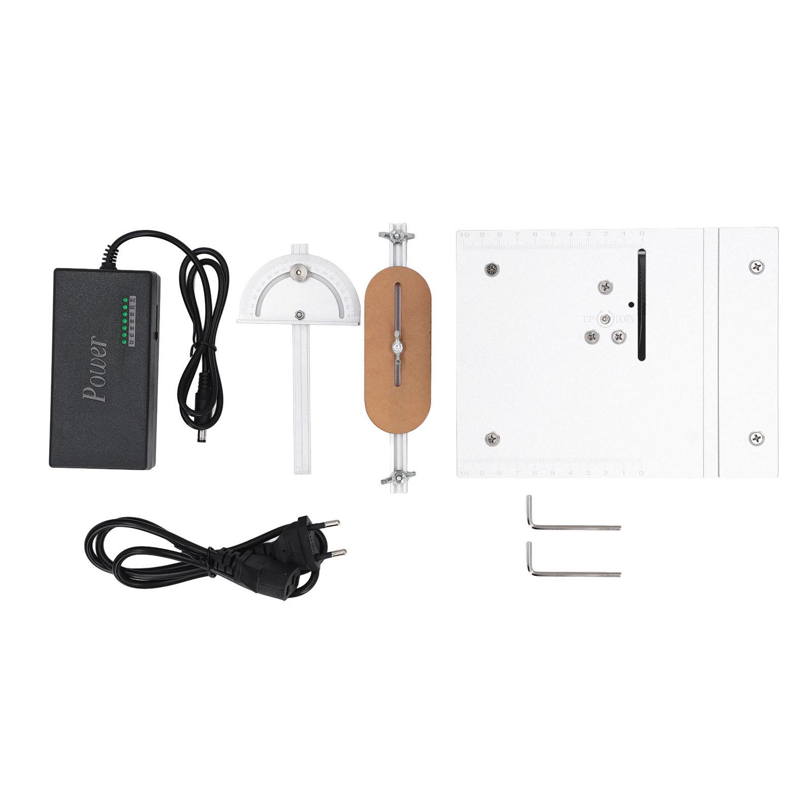 

Электрическая настольная пила с регулируемой высотой пильного полотна, многофункциональный набор настольных пил для дома и деревообработки EU Plug