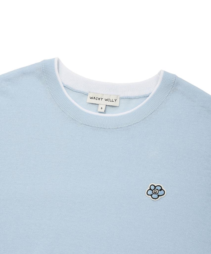 WACKY WILLY Women'S Cooling Lily Short Sleeve Knit Sky Blue
