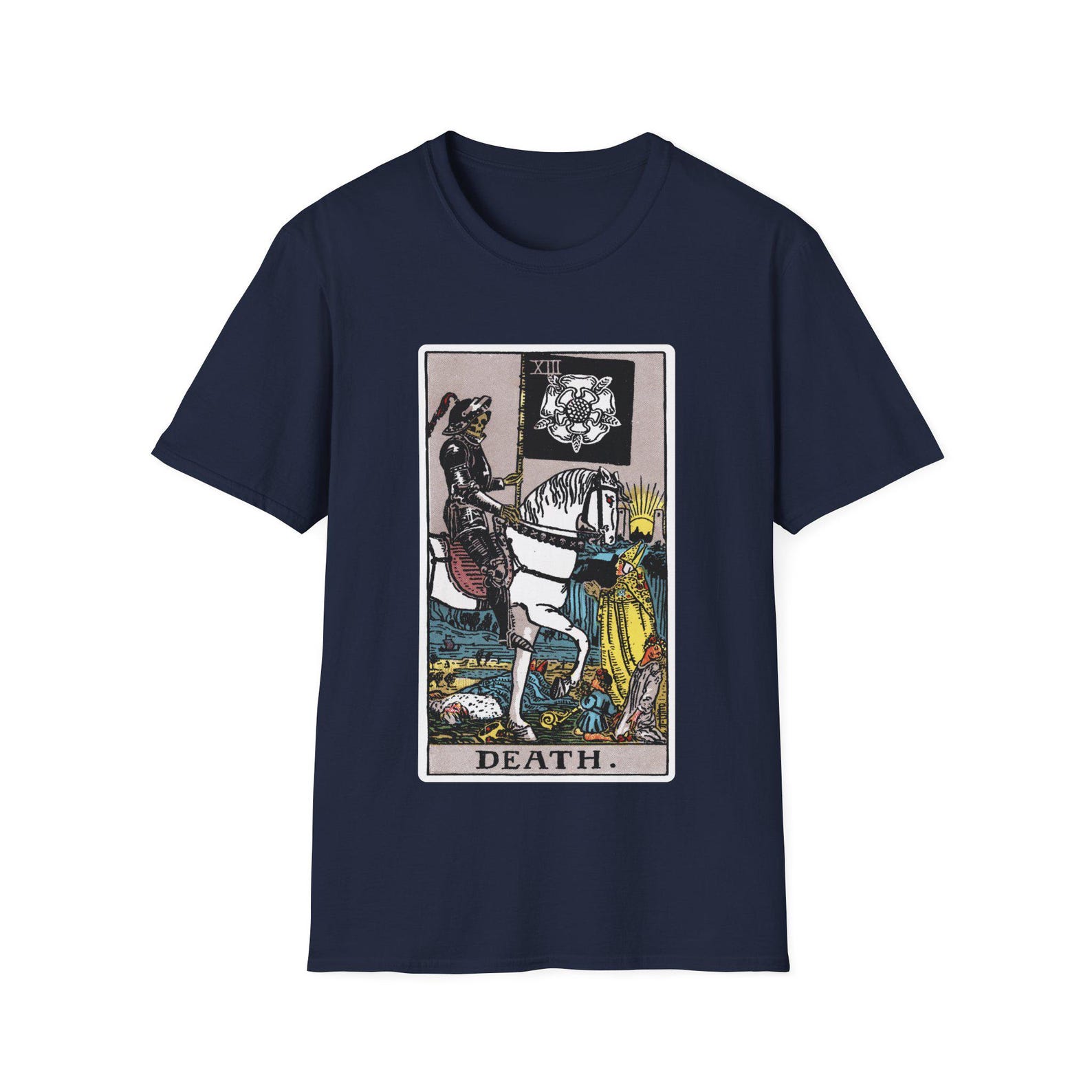 Death Tarot Card T-Shirt | Rider Waite Major Arcana Tarot Design S
