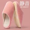 Japanese Silent Slippers Women's Autumn and Winter Indoor Home Floor Non-slip Soft Bottom Silent Confinement Cotton Slippers Men's Large Size