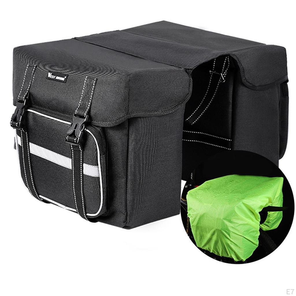 Duża torba na bagażnik rowerowy 25L na tył roweru, boczna odblaskowa, na siedzenie, bagaż