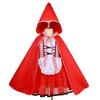 New Sweet and Cute Little Red Riding Hood Halloween Costume for Kids with Cape - Children's Storytelling Performance Dress