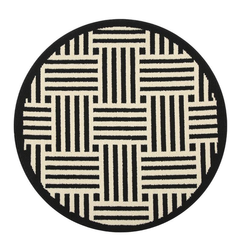Thickened Non-slip Round Rug for Coffee Table, Bedroom, or Study Chair - Dustproof Floor Mat