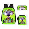 Lachende Critters Schultasche Dreiteiliges Set Cartoon Rucksack Umhängetasche Federmäppchen Lachende Critters