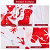Christmas theme three-piece quilt cover digital printing bedding set red socks bed cover