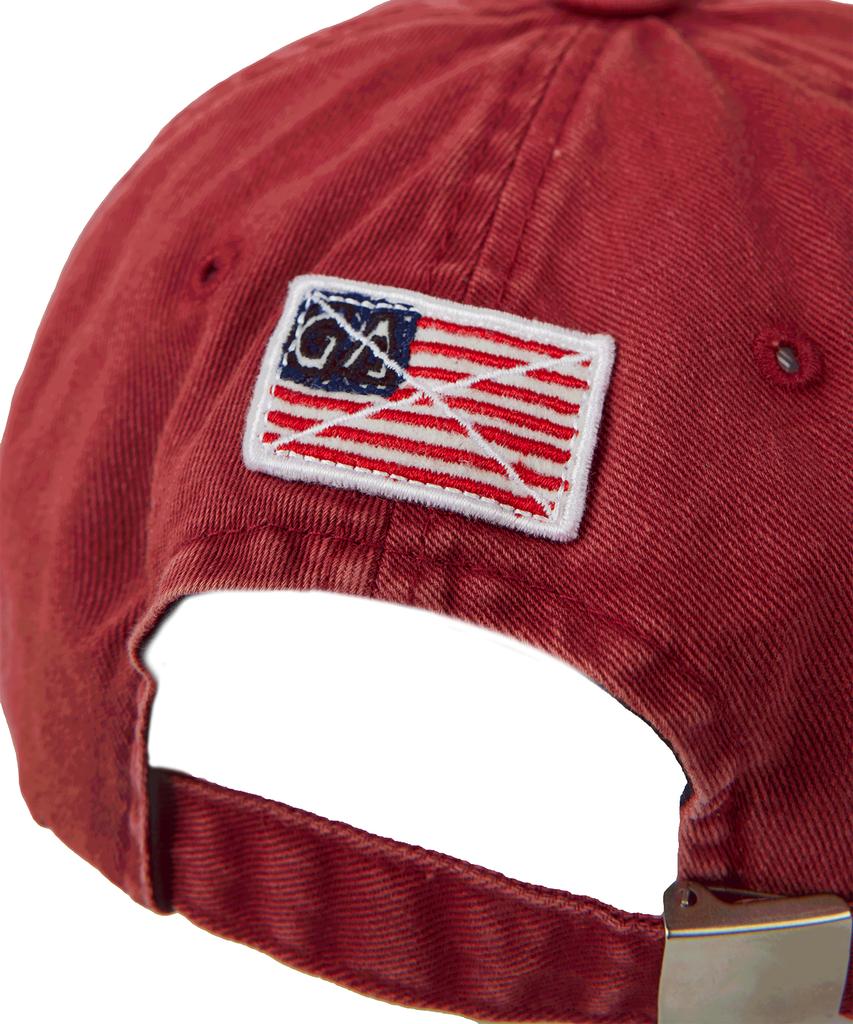 1011 GALLERY Hi California Washed Ball Cap - Red