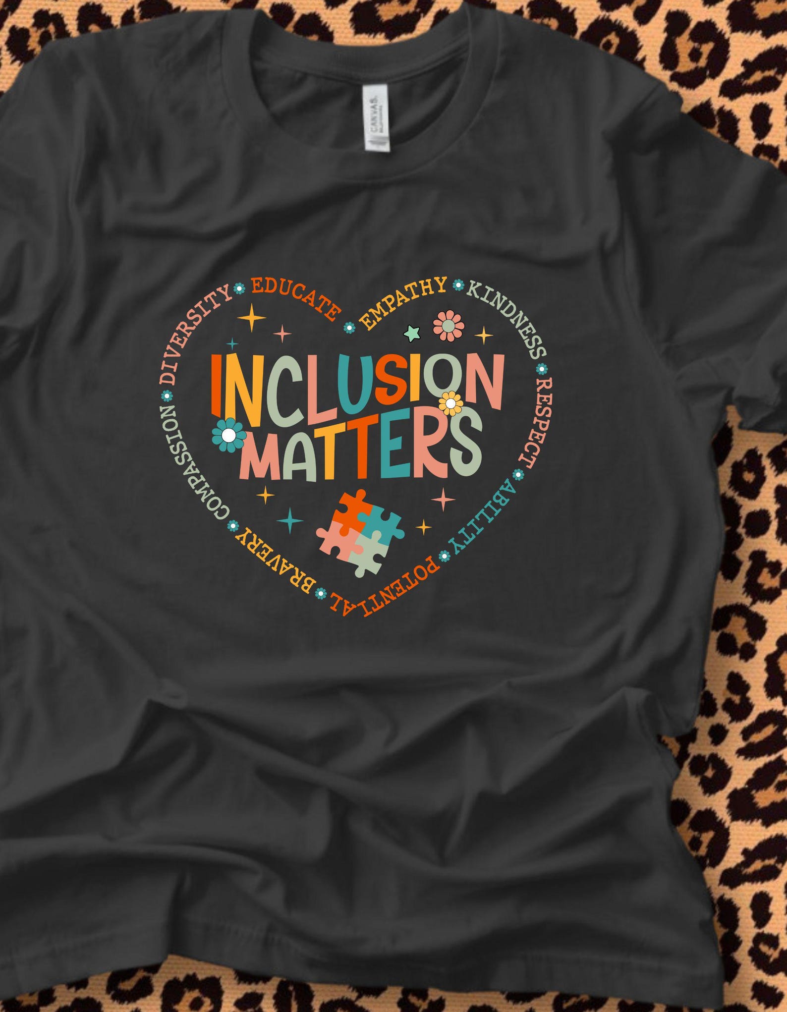 Inclusion Matters Unisex Tee, Diversity Awareness T-Shirt, Educational Gift, Kindness Tee, Pride Shirt, Casual Wear XL