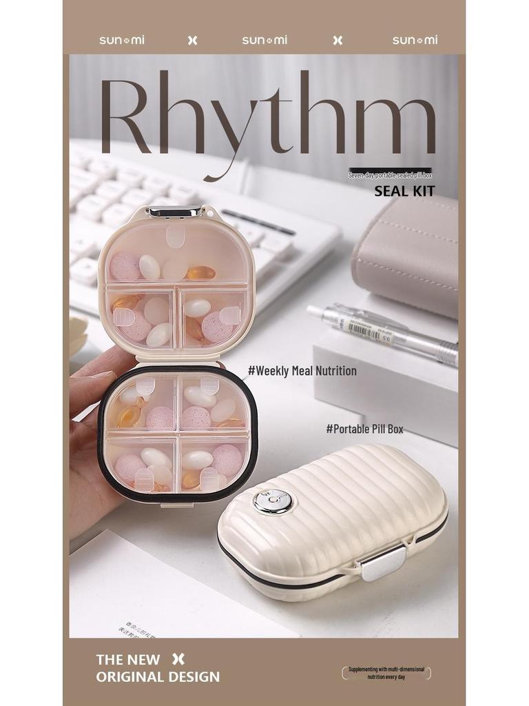 Mini Travel Pill Box: 7-Day Multi-Compartment Portable Dispenser for Pills, Tablets, and Jewelry. Sturdy, Sealed Storage.