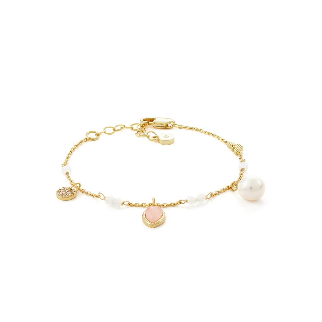 Emporio Armani Women's Gold-Tone Brass Station Bracelet, EGS3118710