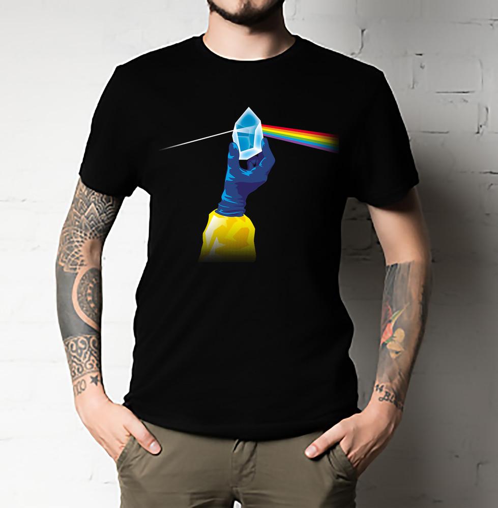 Pink Flod T Shirt Dark Side Of The Moon Splatter Officially Licensed Mens Black Unisex T-Shirt XXXL
