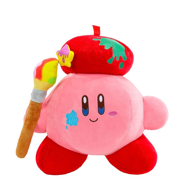 35-55cm Kirby Artist Plush Toy Cute Stuffed Doll Big Cartoon Anime Star Hug Pillow Pink Gift for Kids Birthday Room Decoration
