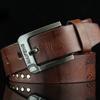 Neue Freizeit Herren Gürtel Archaize Nadel Schnalle Gürtel Retro Stil Niet Gürtel Kollokation Hosen
