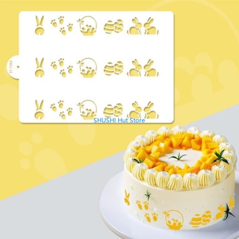 5 Stück/Set Feder Oster Malvorlage PET Schablonen Hase Schmetterling DIY Wand Stoff Papier Basteln Handgemachte Kunst Geschenk D57B