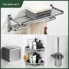 Yipan Weltraum-Aluminium Flachrohr Badezimmer Handtuch- & Aufbewahrungs-Set