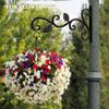 Wrought Iron Wall Mounted Holder Hanging Basket Bracket Flower Pot Hanger Wind Chime Lantern Support for Garden Decor