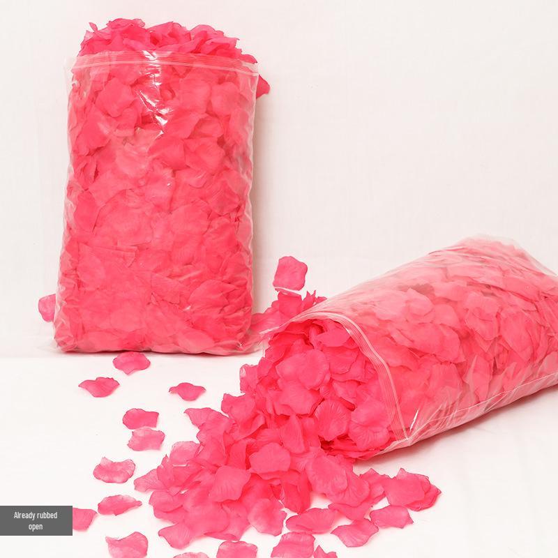 Romantische Hochzeits-Verlobungsdeko: Rote Rose Simulierte Blütenblätter