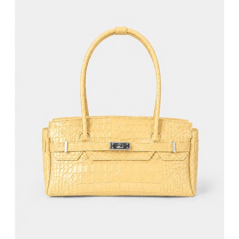 Vintage Crocodile Texture Kelly Bag Womens