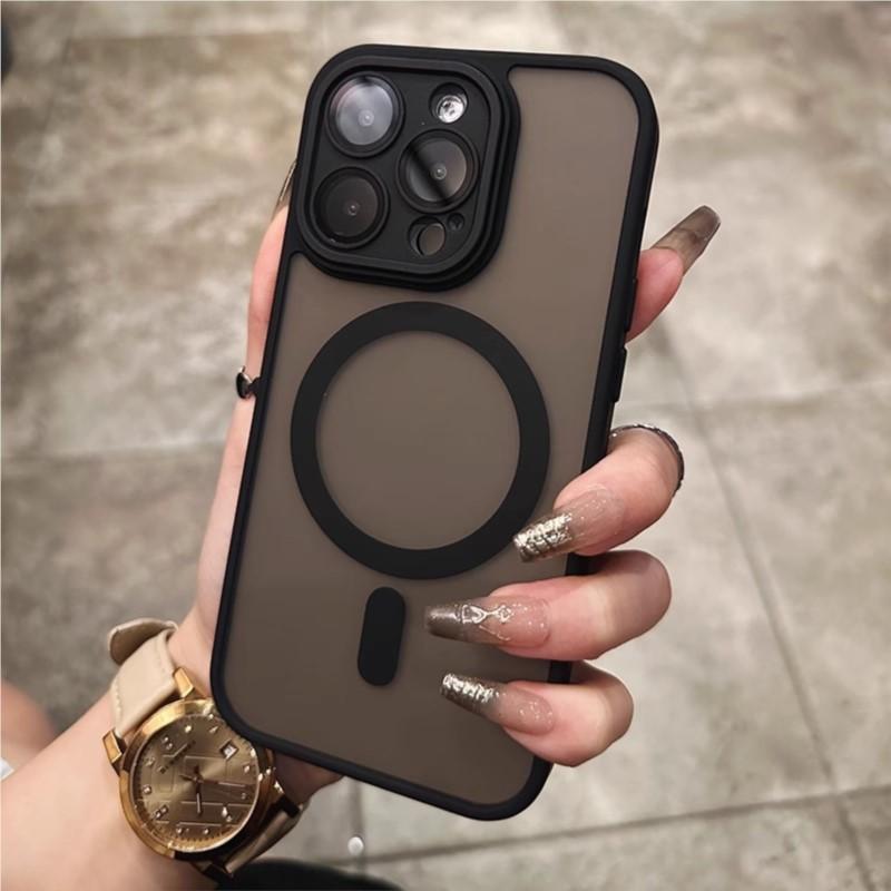 New Black Transparent For Magsafe Magnetic Case For iPhone 17 16 15 14 13 12 11 Pro MaxWireless Charging Acrylic Hard Cover