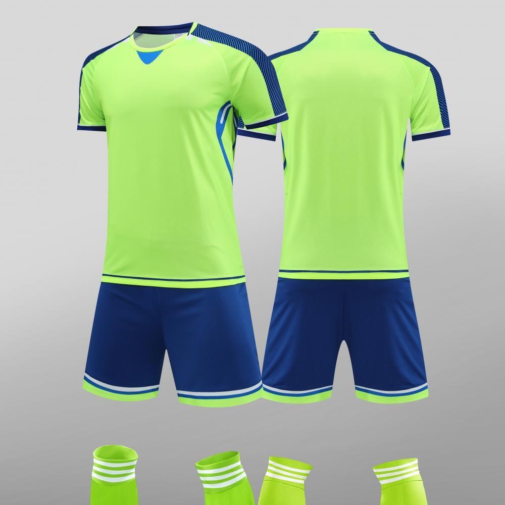 Football Jersey Set Men'S And Women'S Jerseys Summer Breathable Fast-Drying Adult Football Training Jerseys Competition Jerseys Children'S Jerseys