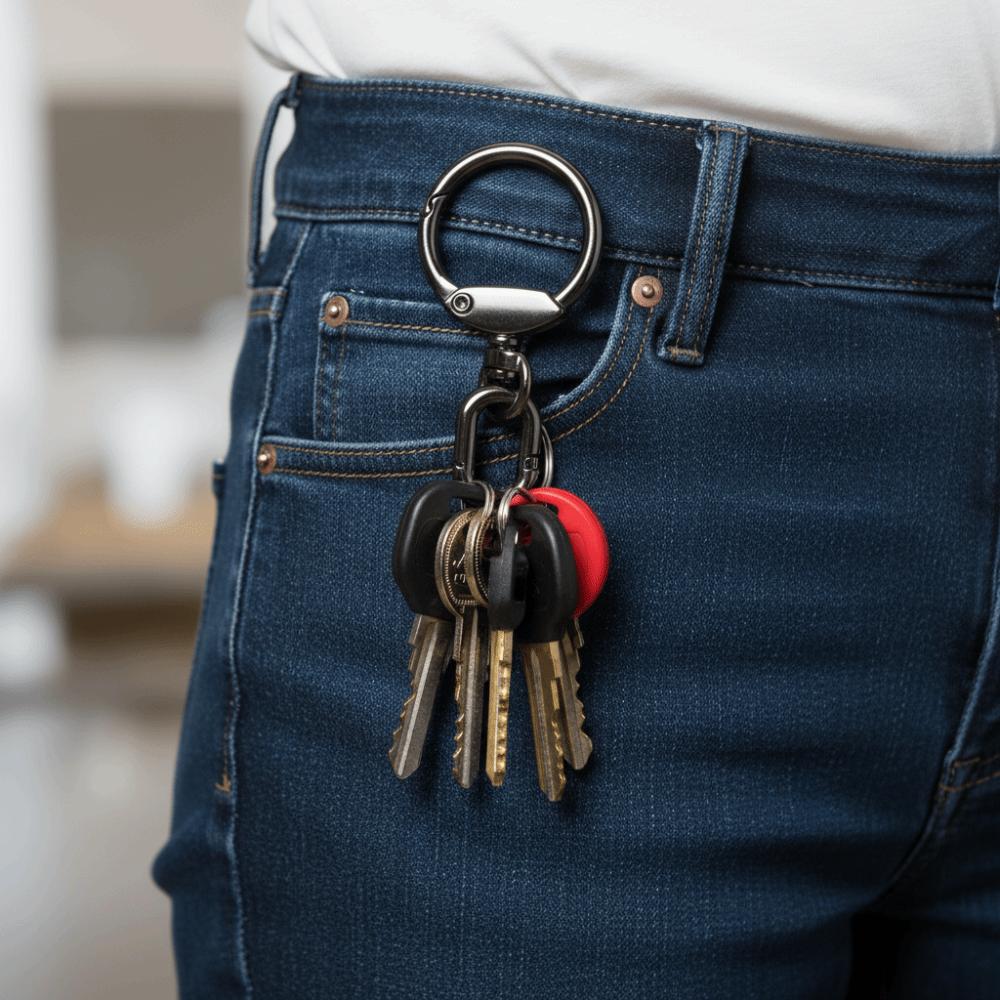 3pcs Coil Spring Metal Swivel Clasp Clips Multifunctional Lobster Claw Clasp Bag Buckle  Backpack