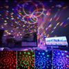 7 Colors ABS Crystal Magic Ball Light Sound Activated Led Stage Light with Remote Control Strobe Lamp for Family Parties and Holiday Celebrations