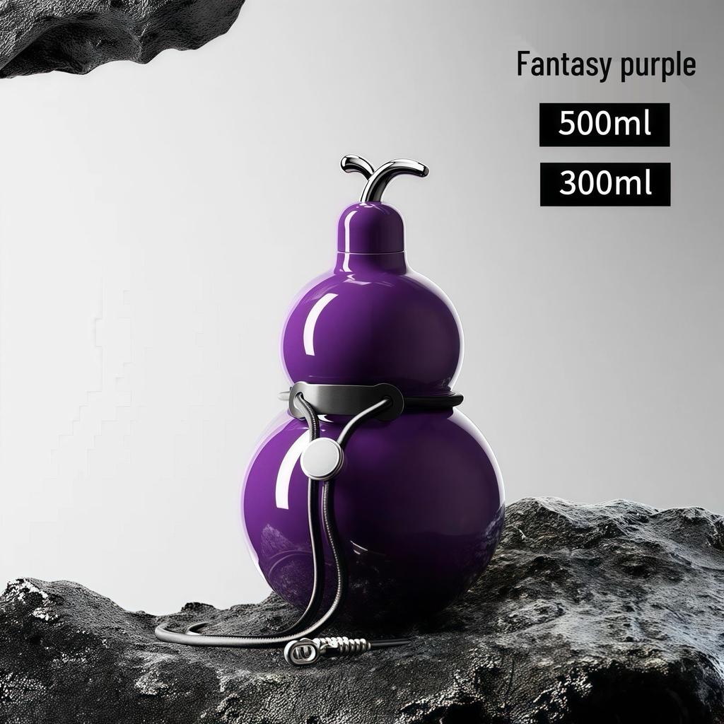 High-End Gourd Thermos: 316 Stainless Steel, Portable, Large Capacity, Unisex, Luxurious Design