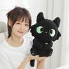 Black Cat Series U-Shaped Foam Particle Neck Pillow with Hood for Office Nap and Travel