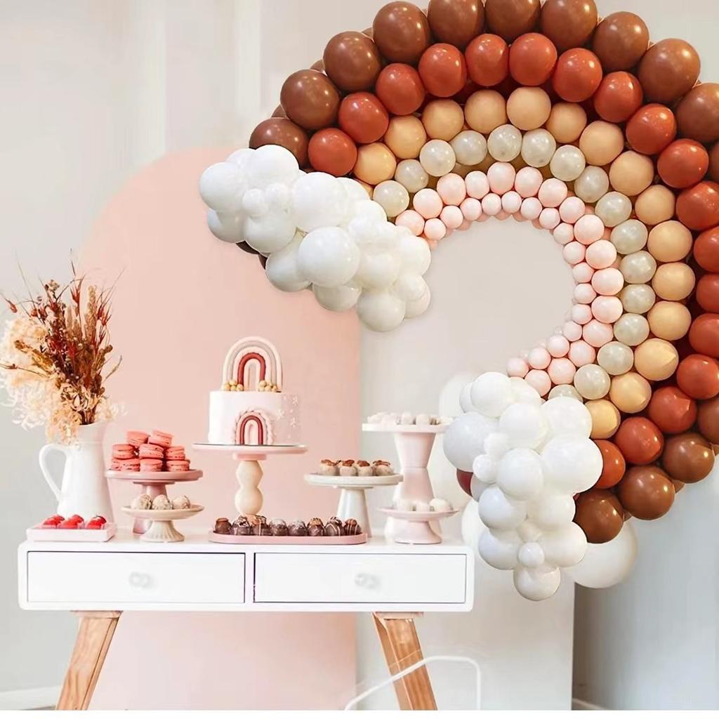 194-Piece Retro Matte Balloon Wreath Wedding Party Birthday Baby Party Ornaments