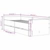 Bed with Drawers Concrete Grey 75 X 190 Cm