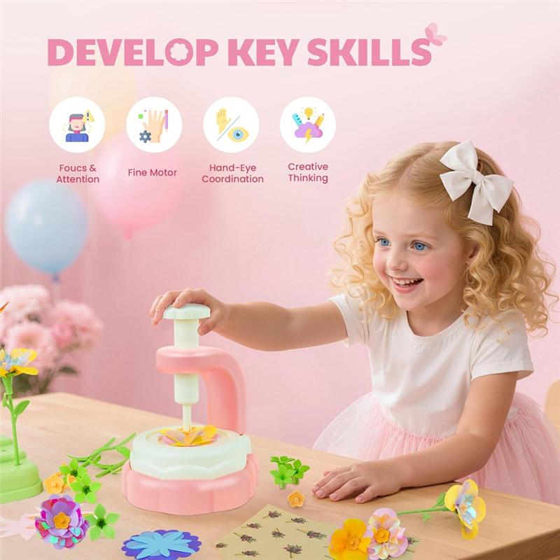 M-Modern-Flower Making Kits For Kids, DIY Fabric Flower Bouquets Kit, Birthday Christmas Gifts For Girls Boys Teens