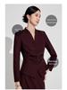 Aishangchen Women's Red Classic High-End Suit Set for Autumn/Winter Commute and Workwear