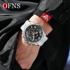 OFNS Men's Trendy Quartz Watch with Calendar, Multifunctional Small Seconds, 50m Waterproof - Casual Teenager Style